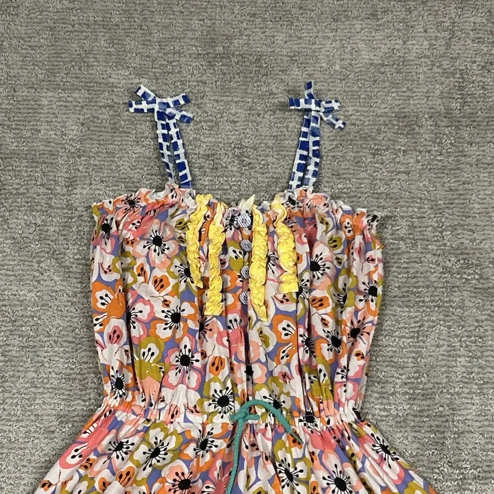Matilda Jane Dress Girls 14 Tell Me More Maxi Tiered Sundress Cotton New